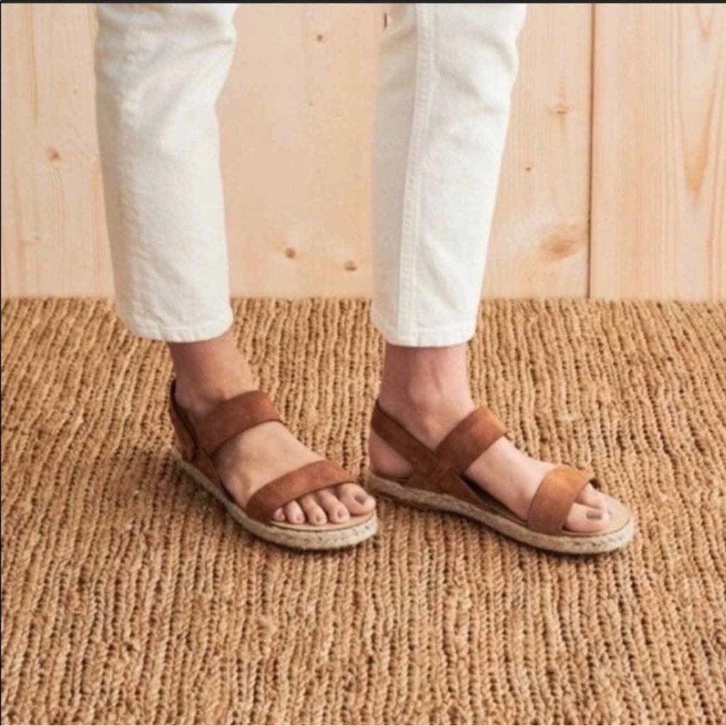 Jenni Kayne Suede Sunday Sandals Size 39 Camel Color